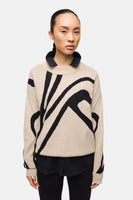 VITIF JACQUARD L/S KNIT TOP - NOOS