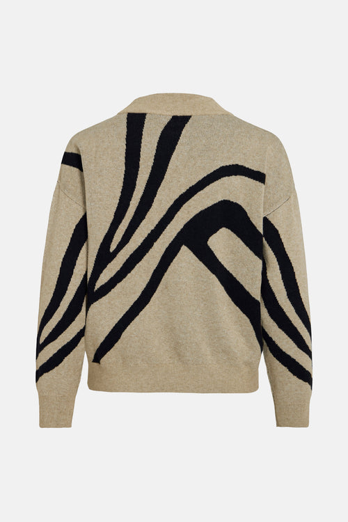 VITIF JACQUARD L/S KNIT TOP - NOOS