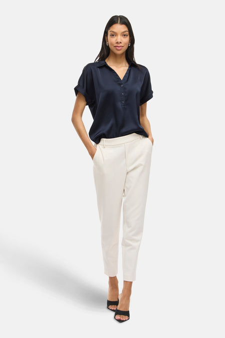 Blouse à manches courtes - bleu