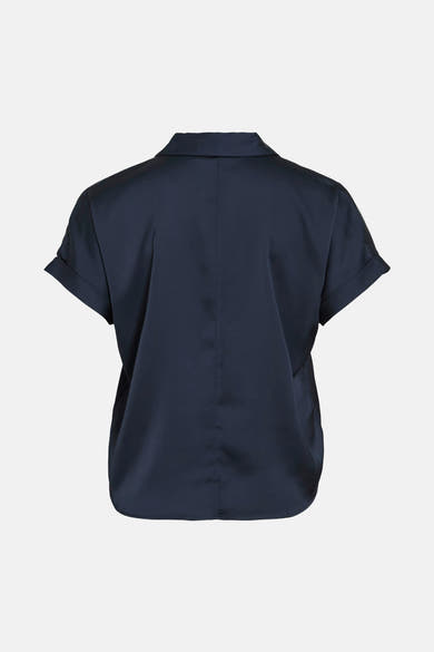 Blouse met korte mouwen - blauw