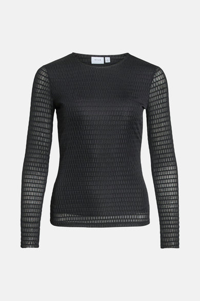 VILARINE O-NECK L/S TOP - NOOS