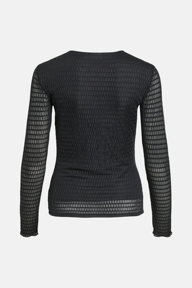 VILARINE O-NECK L/S TOP - NOOS