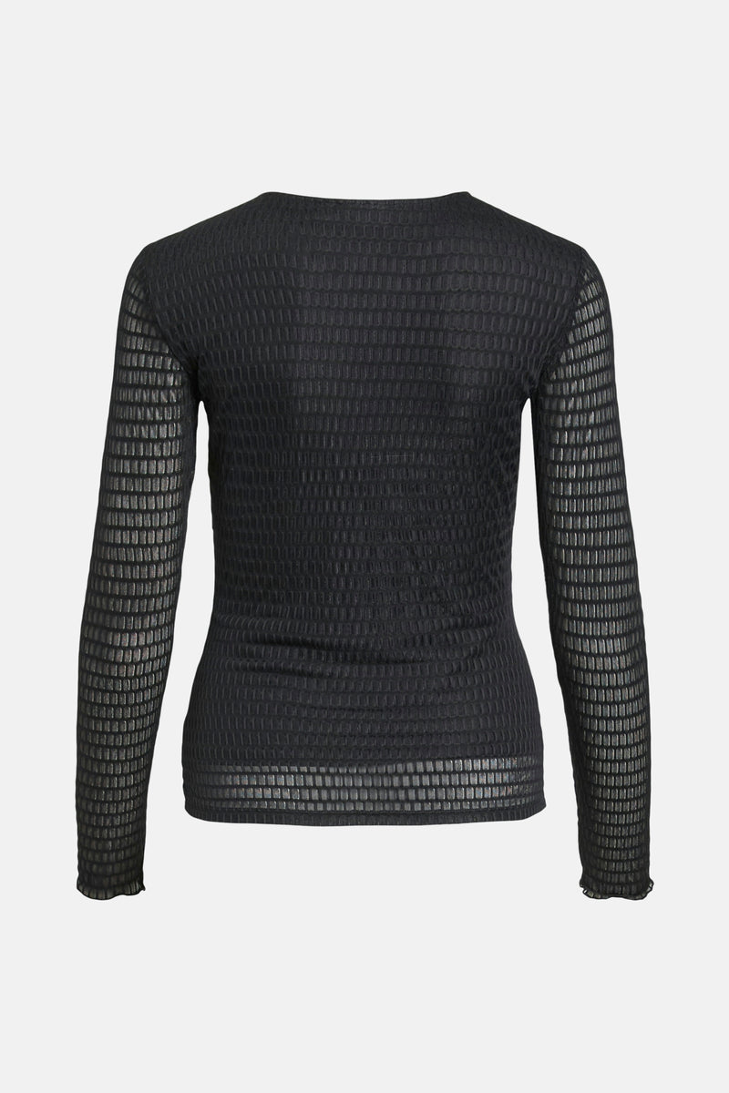 VILARINE O-NECK L/S TOP - NOOS
