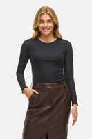 VILARINE O-NECK L/S TOP - NOOS