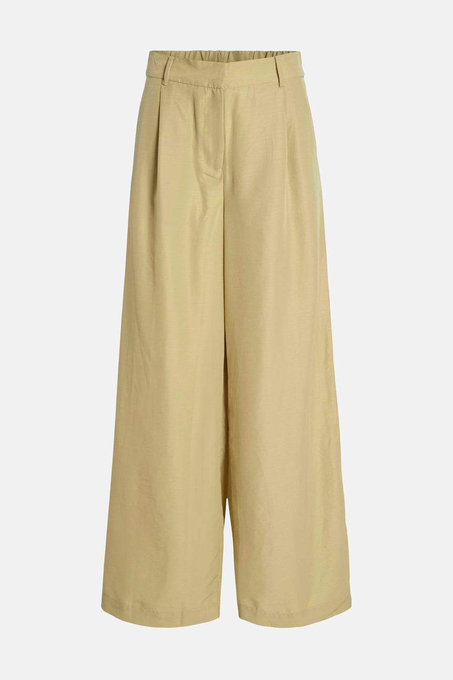 Pantalon vert décontracté de VILA®, coupe ample et longueur mi-mollet.