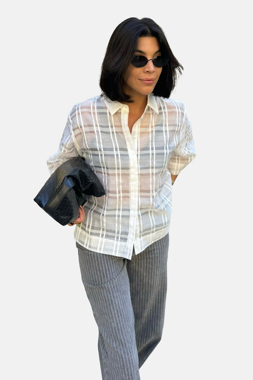 Chemise à manches courtes - blanc