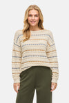 Pull met ronde hals - beige