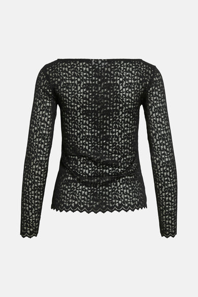 T-shirt met lange mouwen - zwart