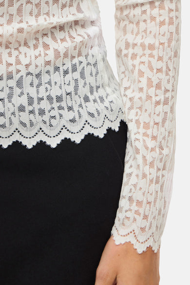 T-shirt met lange mouwen - wit