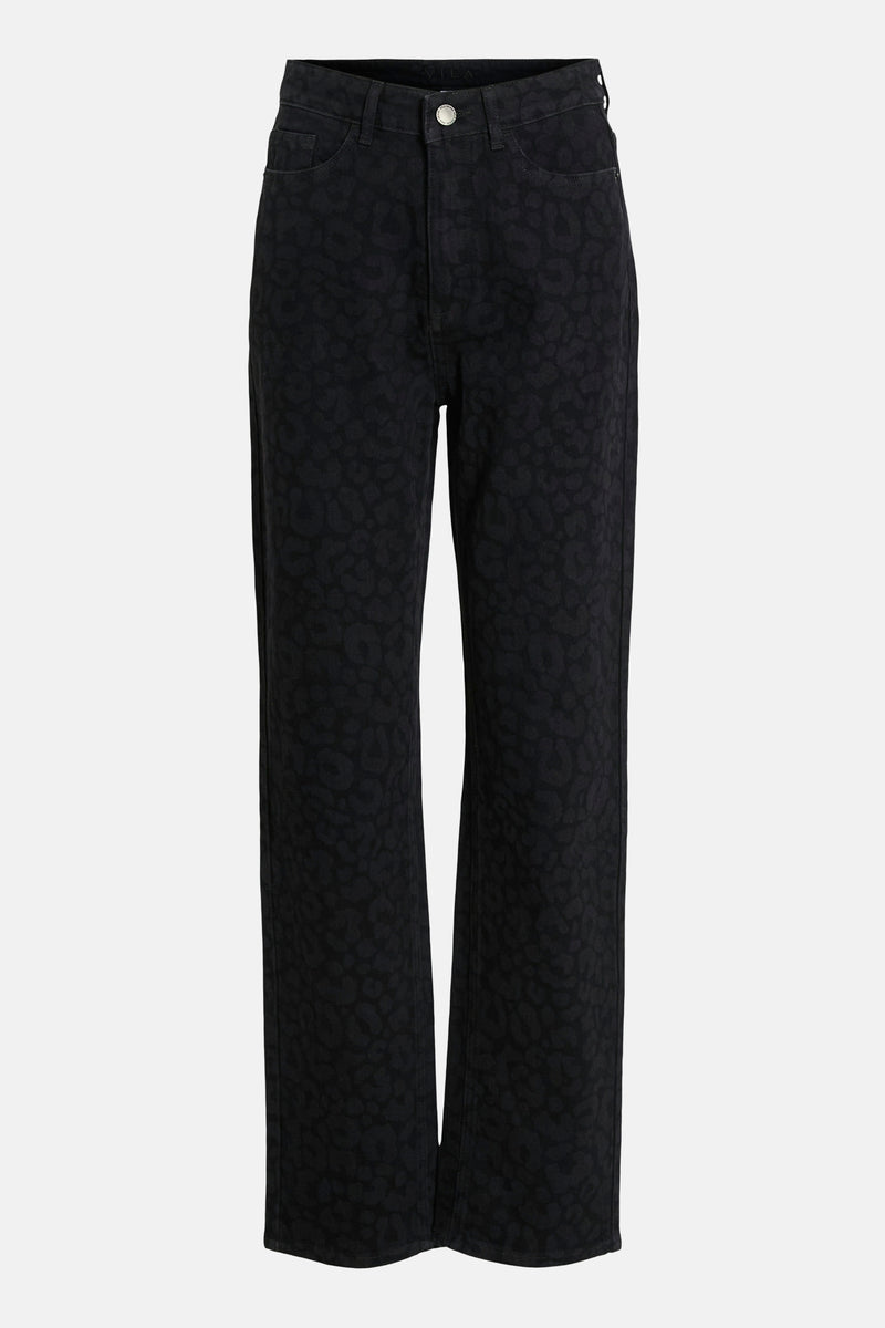 VIKELLY JAF HW STRAIGHT JEANS BLK-LEO