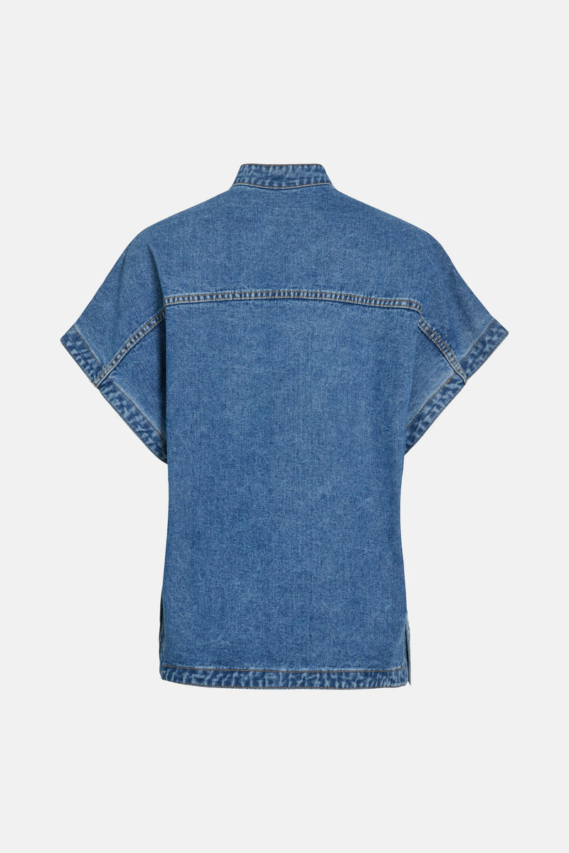 VISTINE S/L DENIM PONCHO