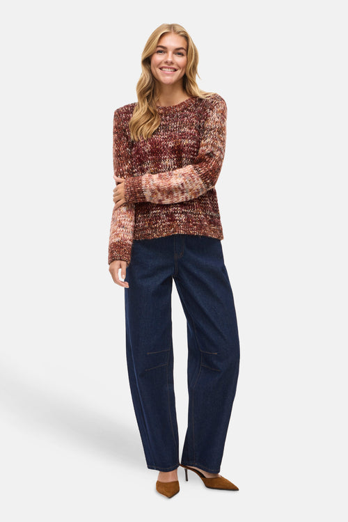 Pull met ronde hals - multicolor