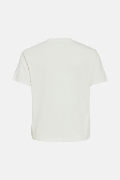 Wit T-shirt met korte mouwen van VILA®, achterkant op effen lichte achtergrond.