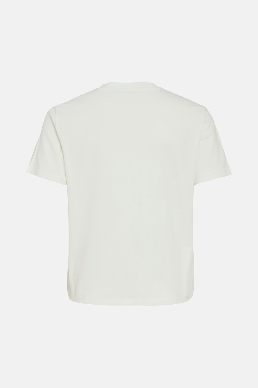 Wit T-shirt met korte mouwen van VILA®, achterkant op effen lichte achtergrond.