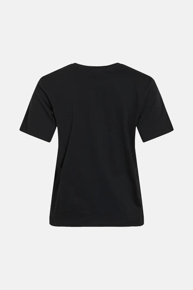 T-shirt à manches courtes noir de VILA, vu de dos, sur fond blanc.