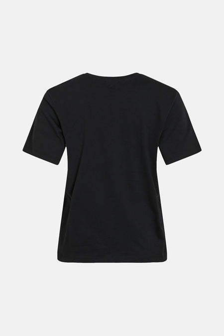 T-shirt à manches courtes noir de VILA, vu de dos, sur fond blanc.