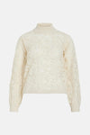 VILOREN HIGHNECK L/S LACE KNIT TOP
