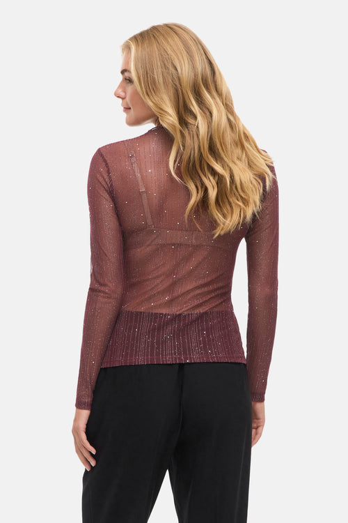 T-shirt met lange mouwen - Bordeaux