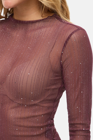 T-shirt met lange mouwen - Bordeaux