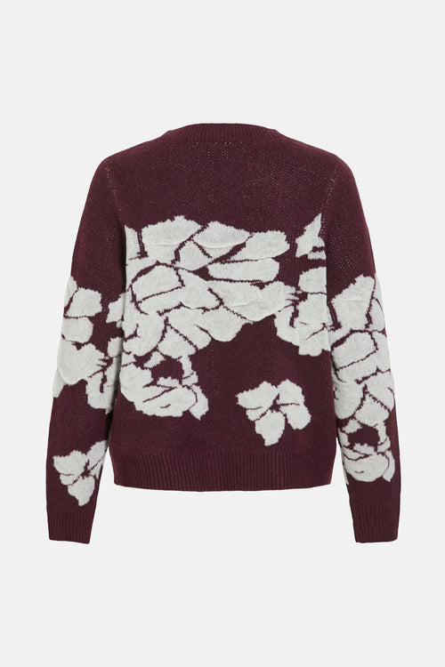 Pull col rond rouge - VILA®