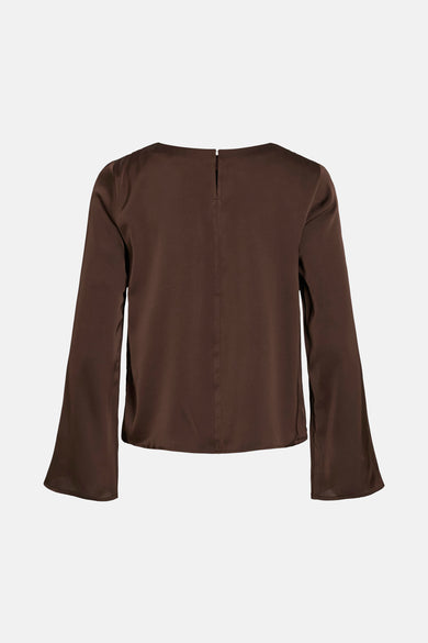 Blouse met lange mouwen - bruin