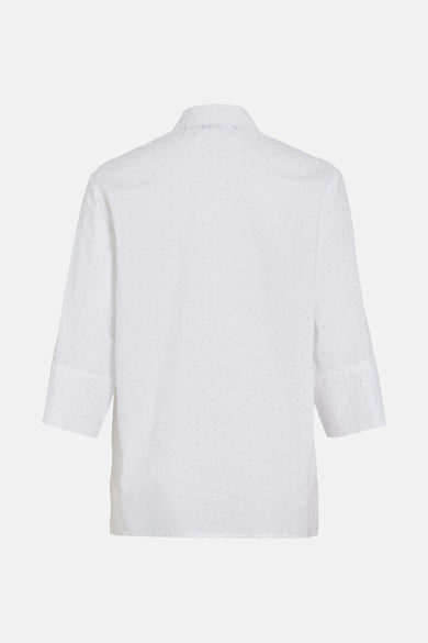 VIPOPPI 3/4 RHINESTONE LOOSE SHIRT