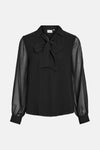 VIDALIANA KIKA V-NECK L/S BOWTIE TOP
