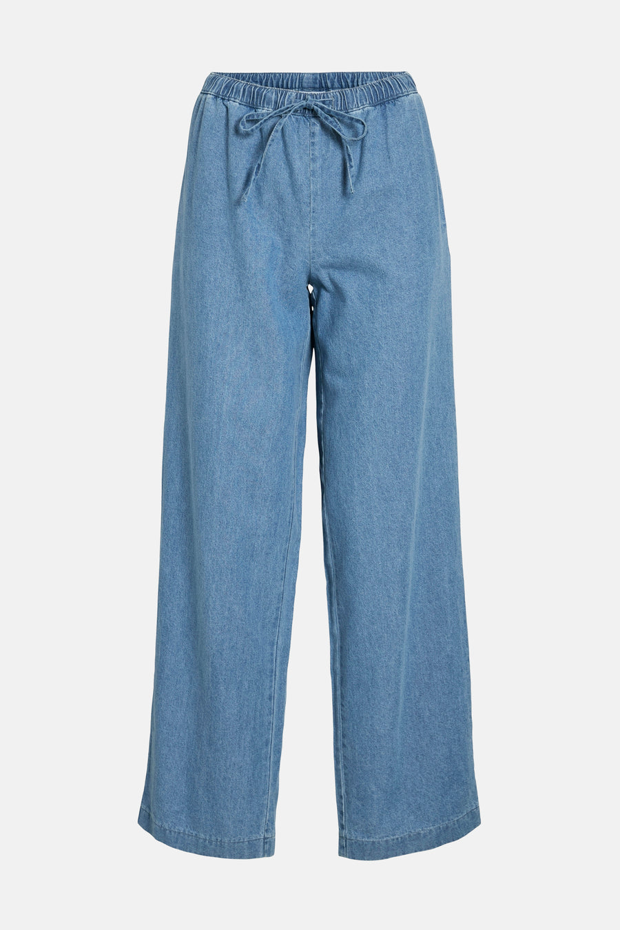 Lichtblauwe spijkerbroek van VILA® met elastische tailleband en een losse pasvorm.
