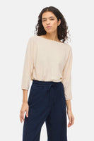 Pull à col rond - beige