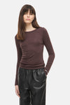 Top uni manches longues brun - ROUGE EDIT