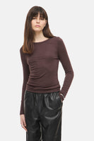 Top uni manches longues brun - ROUGE EDIT