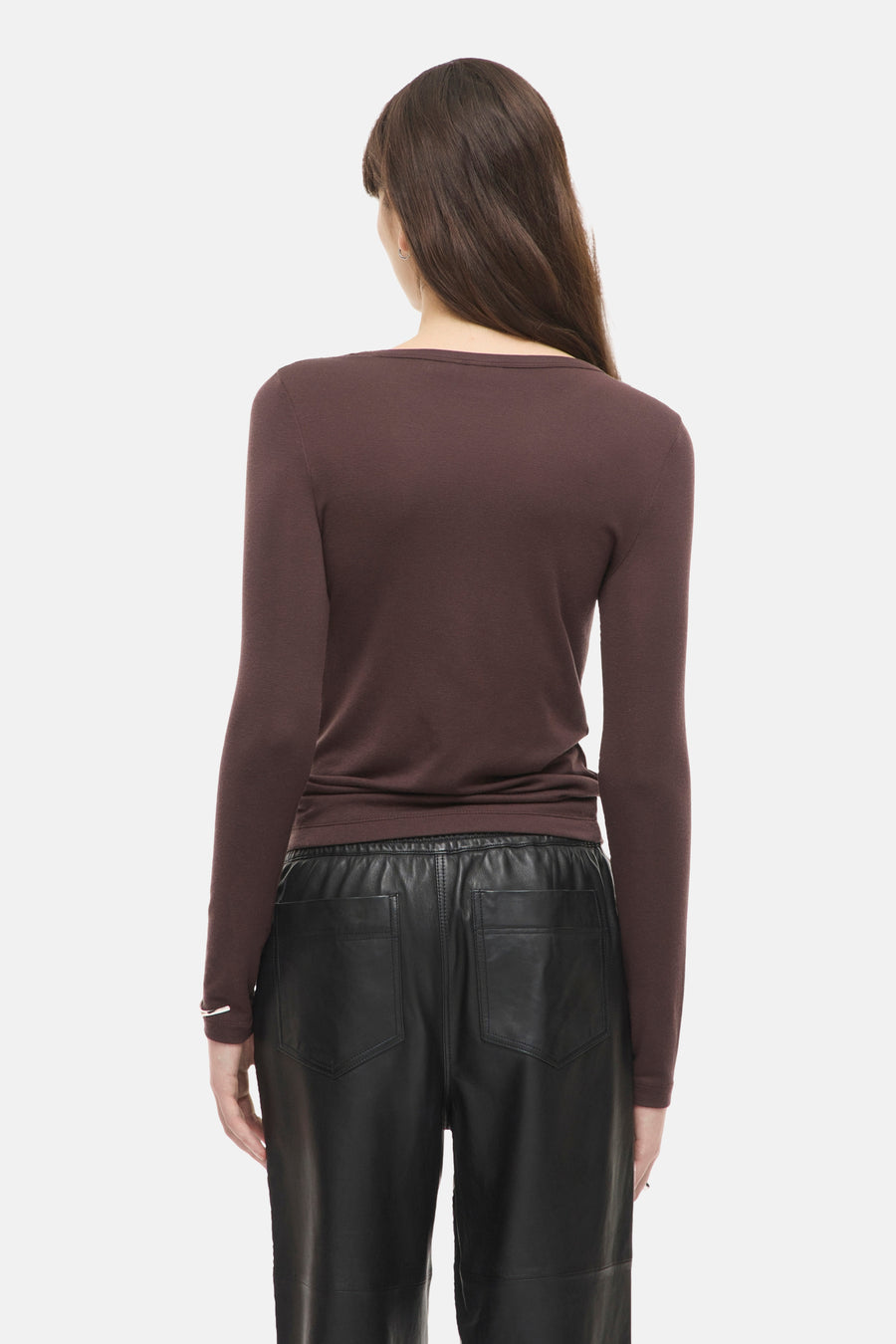 Top uni manches longues brun - ROUGE EDIT