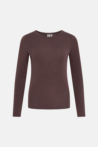 Top uni manches longues brun - ROUGE EDIT