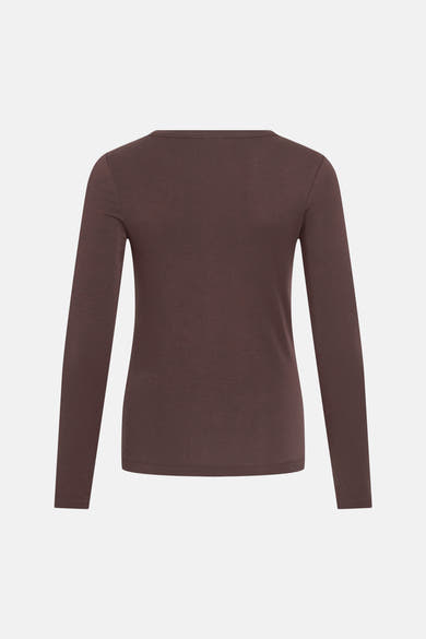Top uni manches longues brun - ROUGE EDIT