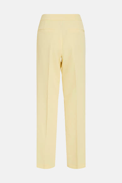 Pantalon de costume jaune de VILA®, vue arrière, avec poches passepoilées et coupe droite.