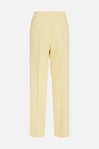 Pantalon de costume jaune de VILA®, vue arrière, avec poches passepoilées et coupe droite.