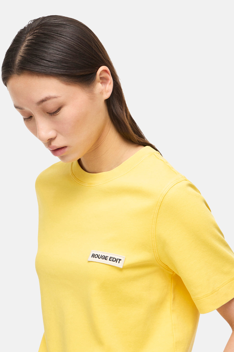 Top (korte mouwen) geel - ROUGE EDIT