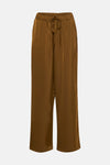 Pantalon doré de VILA® avec cordon de serrage et poches latérales.