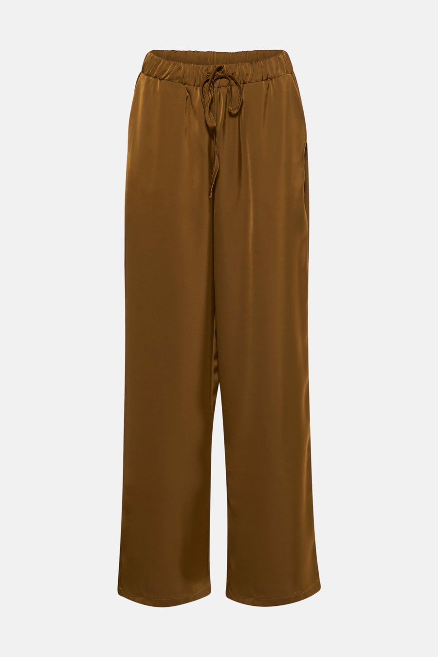 Pantalon doré de VILA® avec cordon de serrage et poches latérales.