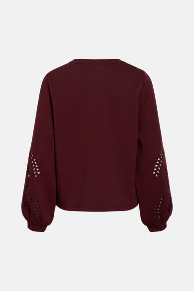 Sweat col O - Bordeaux
