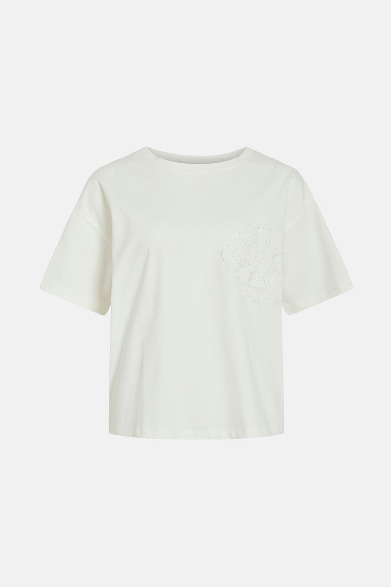 VIMONIE S/S CROCHET DETAIL T-SHIRT