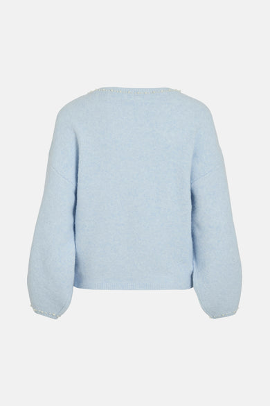 Pull met ronde hals - blauw