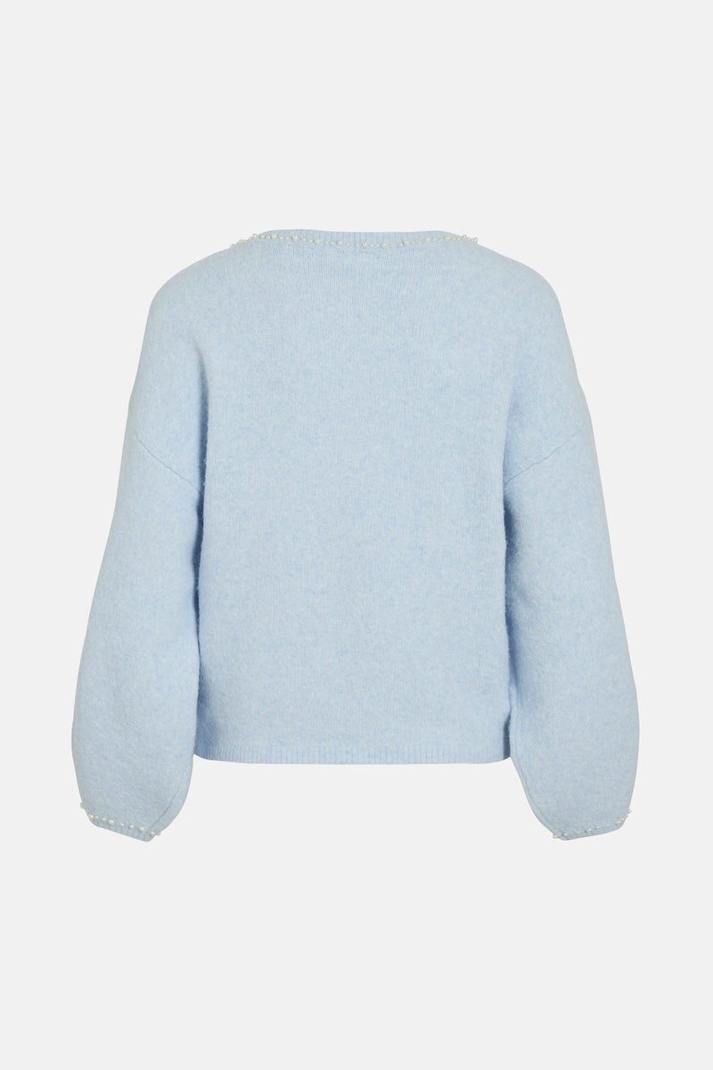 Pull met ronde hals - blauw