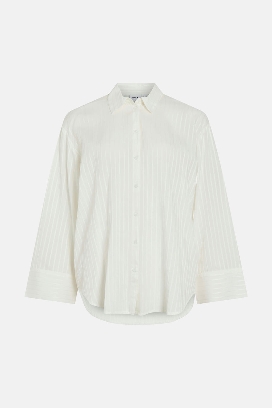 Chemisier blanc à manches longues VILA® avec col classique et fermeture boutonnée