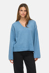 Pull col V bleu - VILA®