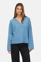 Pull col V bleu - VILA®