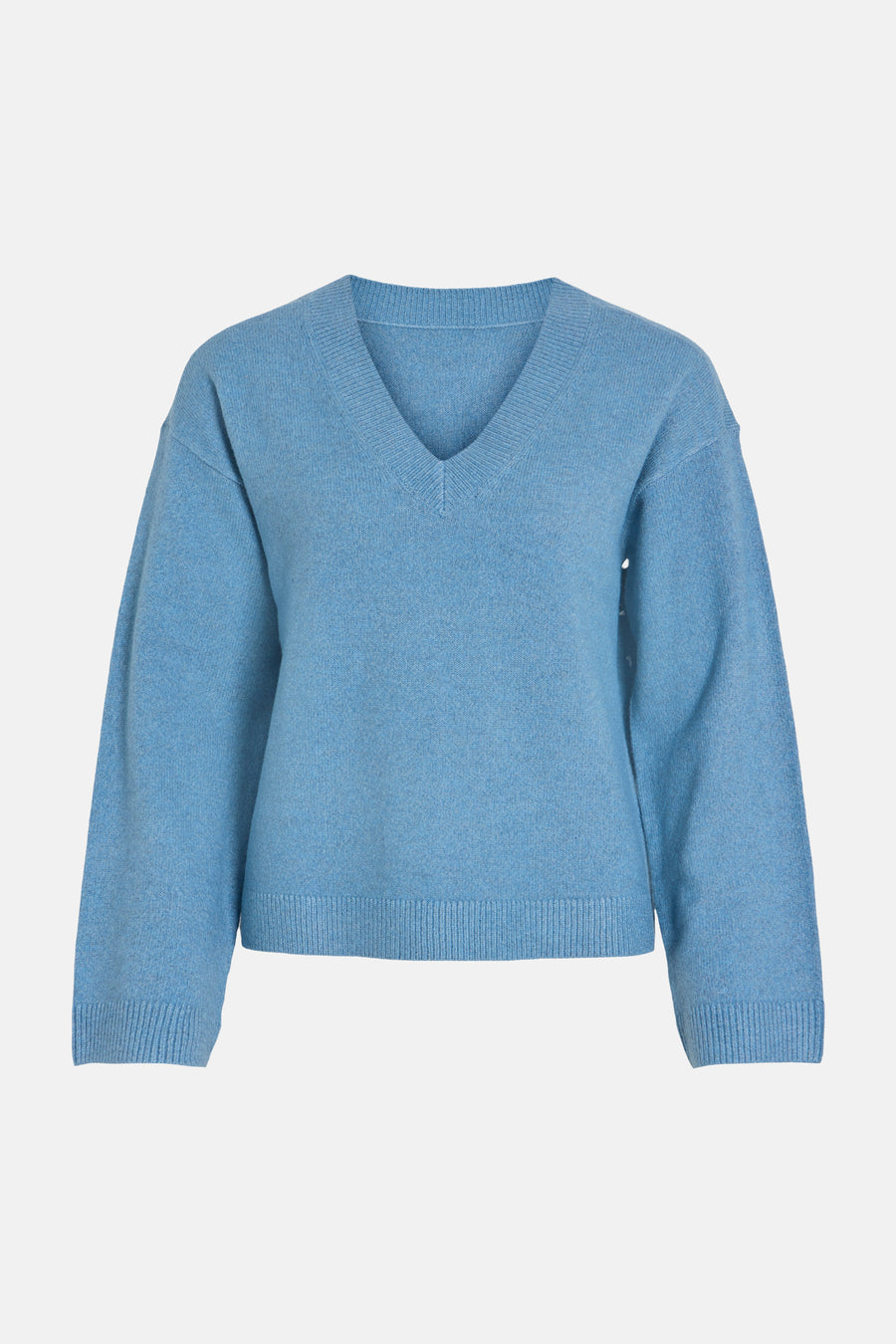 Pull col V bleu - VILA®