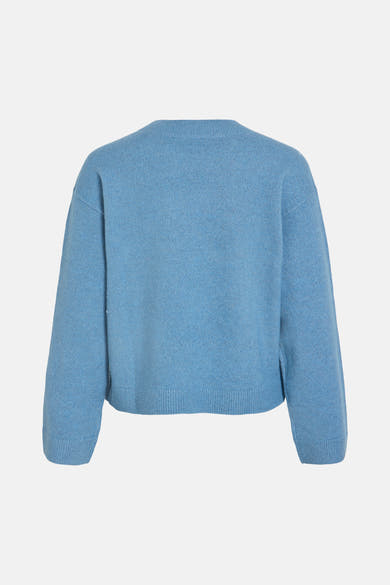 Pull col V bleu - VILA®
