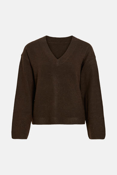 Pull col V - brun