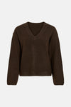 Pull col V - brun
